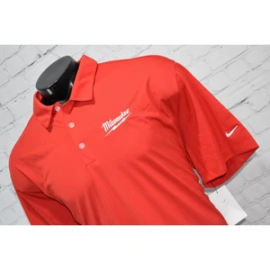 Nike Golf Polo Shirt Mens Size 3XL Dri-Fit Performance Red Milwaukee Tool NEW - Picture 1 of 6