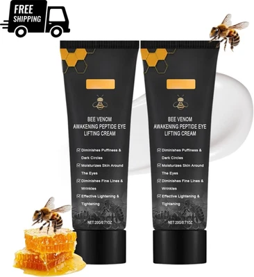 2Pcs Bee Venom Wrinkle Removal Creams Collagen Firming Dark Circles and Puffy Ey - Image 1 of 4