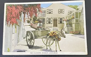 Two Natives Nassau Bahamas Postcard Sands’ Studio John Volk Palm Beach Architect - Picture 1 of 5