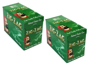 ZIG-ZAG Green Standard Cut Corner Tobacco Cigarette Rolling Papers Regular Size - Picture 1 of 10