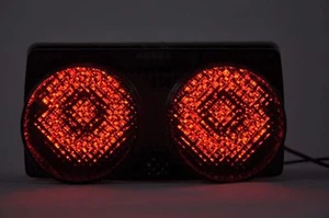 Brake Tail Light LED Smoke with Integrated Turn Signal Yamaha 1988-1993 FZR600 - Picture 1 of 7