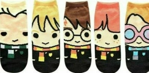 Harry Potter Character Socks Womens Juniors 5 Pair OSFM No Show Gift *New WO Tag - Picture 1 of 3