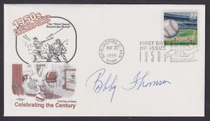 Bobby Thomson, MLB Player "Shot Heard Round the World", signed Baseball FDC - Picture 1 of 2