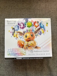 Sealed PRISMATIC EVOLUTIONS Pokemon Center Exclusive ETB Elite Trainer Box - Picture 1 of 5