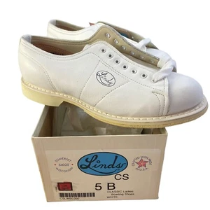 LINDS "NEW" Bowling Shoes Ladies LEFT Handed White 5 New In Box! - Picture 1 of 7