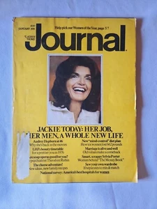 1976 January LADIES HOME JOURNAL Jackie Today Audrey Hepburn at 46 (MH352) - Picture 1 of 3