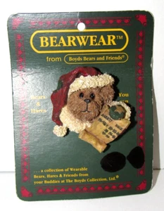 Boyds Bears & Friends Bearware Collection Pin / Brooch #26058 Naughty or Nice - Picture 1 of 3