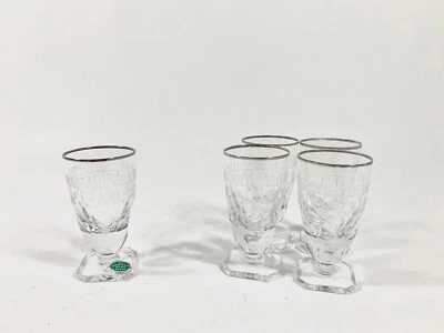 5x Samuelssons Glas Kosta Crystal Shot Schnapps Glasses Swedish Glassware - Image 1 of 4