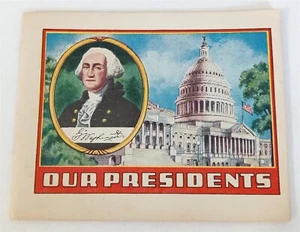 Vintage Our Presidents Book Alka Seltzer Advertising Booklet Antique - Picture 1 of 11