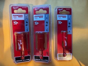 NEU MENGE 3 Milwaukee 49-56-0517 0515 0511 1", 3/4", 1/2" Diamant Plus Lochsäge - Bild 1 von 1