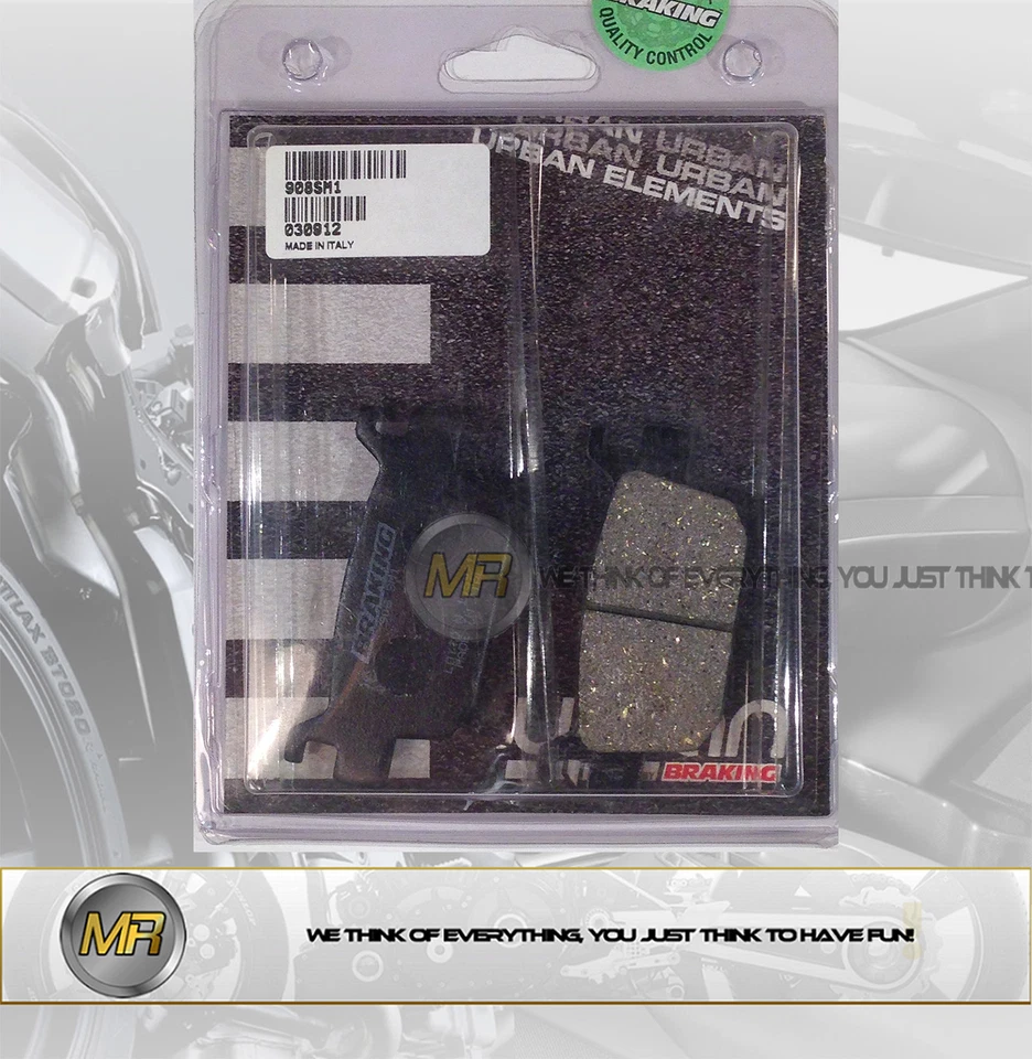 FOR HONDA SILVER WING 150 FROM 2007 TO 2009 REAR BRAKE PADS SEMI METALLIC BRAKIN - Image 1 of 1