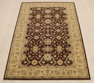 6 Fuß 3 Zoll x 8 Fuß 11 Zoll Fuß afghanischer Oushak pflanzlich gefärbt handgeknüpfter orientalischer Wollteppich - Bild 1 von 9