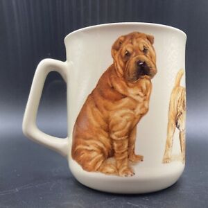 Shar Pei Dog Ceramic Mug Animal Prints Collection Dog Shown in 4 Poses