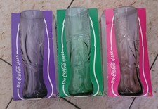 2009 COCA COLA GLASSES mcdonald's New Purple Green Blue