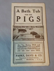 1910 A Bath Tub for the PIGS Parke Davis co Brochure fold out - Picture 1 of 10