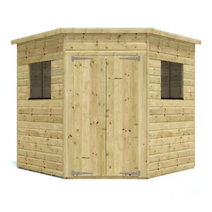 Project Timber Corner Wood Garden Shed Pent Workshop Outdoor Storage T&G 7 x 7 - Picture 1 of 10