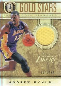 2011-12 Panini Gold Standard Gold Stars Materials #30 Andrew Bynum Jersey /149