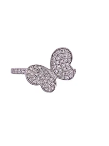 18ct diamond butterfly ring white gold - Picture 1 of 16