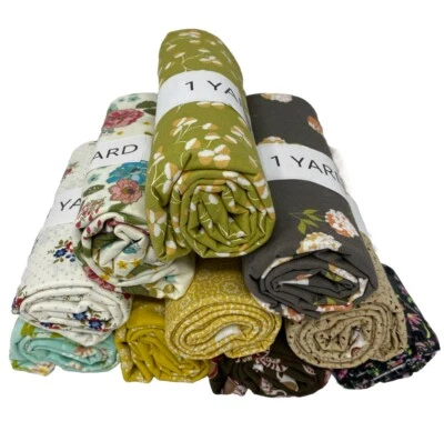 Moda Fabrics One Yard Fabric Cuts ( 10) NEW - Image 1 of 4