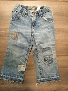 Girls Gap Jeans 7 Slim distressed , patchwork  - Picture 1 of 4