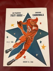 1958 CHICAGO CARDINALS vs SAN FRANCISCO 49ers NFL Football Program Ollie Matson - Picture 1 of 5