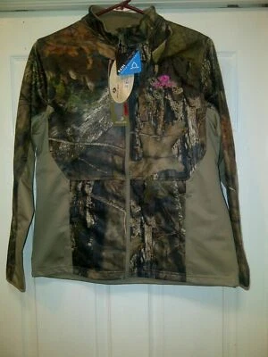Ladies Mossy Oak Breakup Softshell Jacket; Windproof, Water Resist, Size Medium  - Image 1 of 4