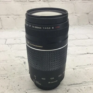 Canon EF 75-300mm f/4-5.6 III Zoom Lens Defective - FOR PARTS OR REPAIR - Picture 1 of 6