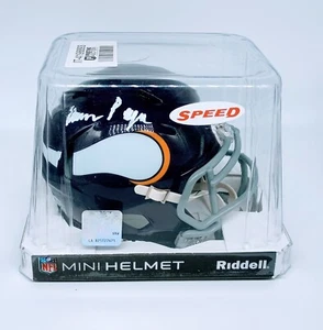 AUTOGRAPHED Purple People Eaters Minnesota Vikings Speed Helmet ALAN PAGE w/COA - Picture 1 of 3