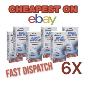 6 x GALPHRAM BLOCKED NOSE RELIEF OXYMETAZOLINE 0.05% w/v NASAL SPRAY