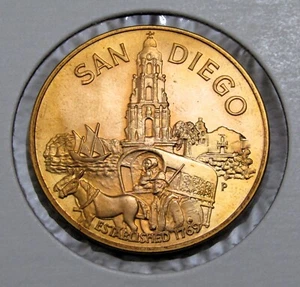 1969 San Diego California 200th Anniversary Medal - 34mm & 16.8 grams - Picture 1 of 2