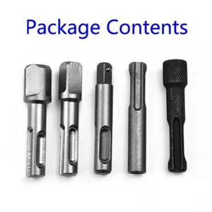 5pcs 1/4 3/8 1/2 SDS Plus Socket Driver Drill Bit Hex Shank Chuck Adaptor - Picture 1 of 12