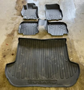 MAXLINER RUBBER Floor Mats 2010-14 Subaru Outback & Legacy. Front, Middle, Cargo - Picture 1 of 8