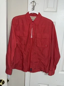 Camisa Magellan Sportswear para mujer roja/melocotón con botones (CT7) - Imagen 1 de 3