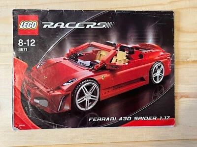 Lego Instruction Manual, 8671 Racers Ferrari 430 Spider 1:17 Book - Acceptable - Image 1 of 4