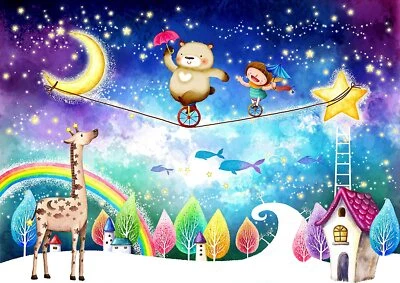 Jigsaw Puzzles 1000 Piece Mini Puzzles for Adult Kids Wonderland Cartoon Giraffe - Image 1 of 4