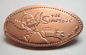 UNIVERSAL STUDIOS Hollywood - Simpsons Krusty the Clown - elongated zinc penny - Picture 1 of 1