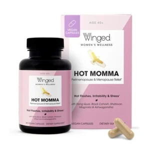 Menopause Relief geflügelte Damen Wellness Hot Mama 60 vegane Kapseln EXP 5/2026 - Bild 1 von 6