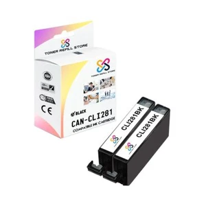 2PK TRS CLI281 Black HY Compatible for Canon Pixma TR7520 TR8520 Ink Cartridge - Picture 1 of 3