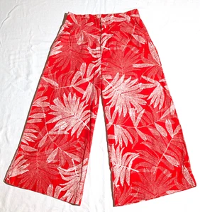 Damen Anko weites Bein hoher Bund Leinenmischung bedruckt kurze Hose Größe 10 - Bild 1 von 8