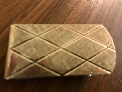 VINTAGE HARVEY AVEDON STERLING SILVER MONEY CLIP WITH GOLD OVERLAY - Image 1 of 4