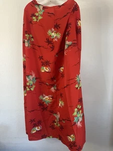 Hilo Hattie Hawaiian Wrap Skirt Tropical Sarong Cover Up Maxi Long Shell Beach - Picture 1 of 5
