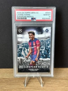 2023-24 Topps Uefa Cc European Nights Lamine Yamal Rookie PSA 10 - Imagen 1 de 3
