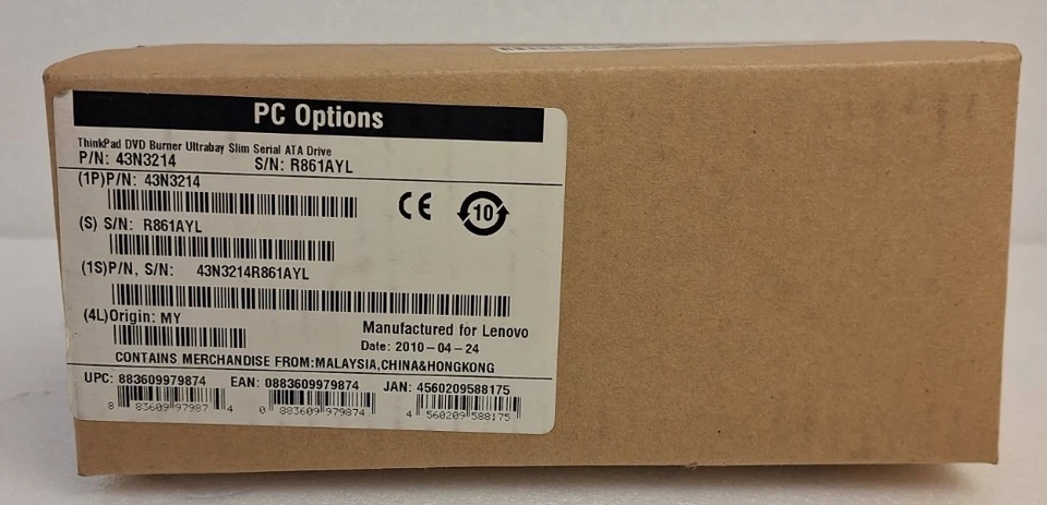ThinkPad DVD Burner Ultrabay Slim SATA Drive 43N3214 - Bild 1 von 1