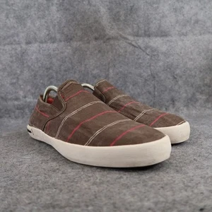 Seavees Shoes Mens 10.5 Slip On Sneakers Loafers Baja Casual Plank Brown Poplin - Picture 1 of 12