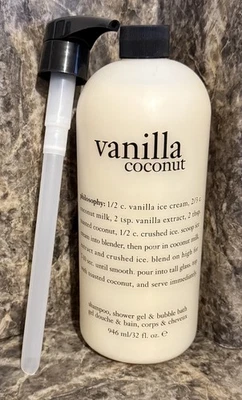 Philosophy Vanilla Coconut Shower Gel 32oz Sealed (Comes with pump). - Image 1 of 3