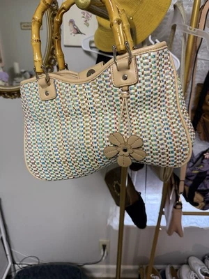 Relic Purse Handbag Canvas Floral Boho Double Handle Bag - Image 1 of 4