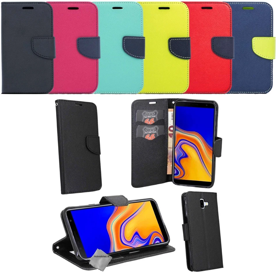 HTDMOBILES Housse etui coque portefeuille pour Samsung Galaxy J6+ Plus (2018) + film ecran