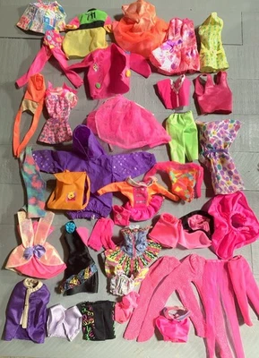 MATTEL Barbie RAD LOT Rockers plus Clothing LOT VTG 1980s 1990 neon bright pink - Image 1 of 4
