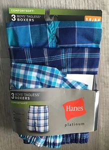 Hanes Comfortsoft Boys 3pk Tagless Boxers Sz M 10-12 - Picture 1 of 4