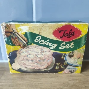 Vintage Tala Icing Set Original Box 1950s 4 Nozzles Instructions Retro Kitchen - Picture 1 of 11
